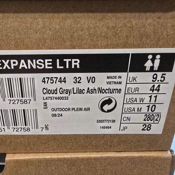 Salomon XT-6 Expanse LTR Leather Sneakers L47574400 Cloud Gray Lilac Mens 10 NEW - Picture 10 of 14